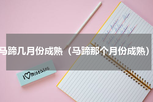 马蹄几月份成熟（马蹄那个月份成熟）