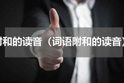附和的读音（词语附和的读音）