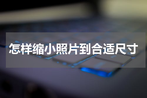 怎样缩小照片到合适尺寸