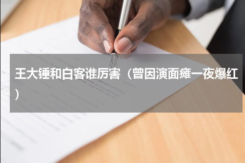 王大锤和白客谁厉害（曾因演面瘫一夜爆红）
