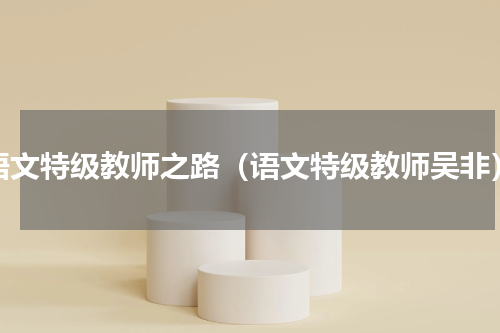 语文特级教师之路（语文特级教师吴非）