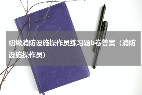 初级消防设施操作员练习题b卷答案（消防设施操作员）