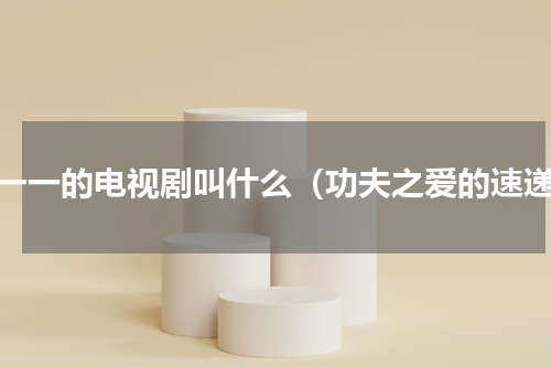 杨一一的电视剧叫什么（功夫之爱的速递）