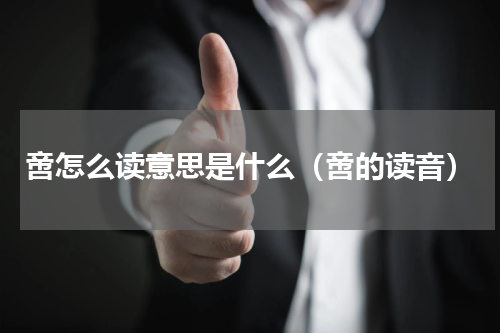 啻怎么读意思是什么（啻的读音）