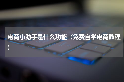 电商小助手是什么功能（免费自学电商教程）