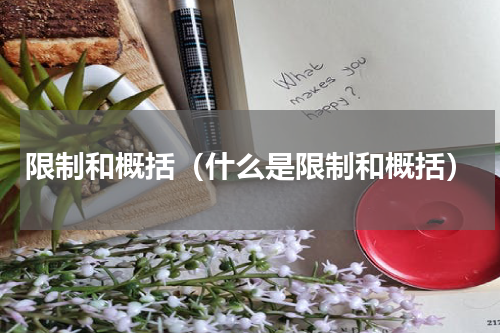限制和概括（什么是限制和概括）