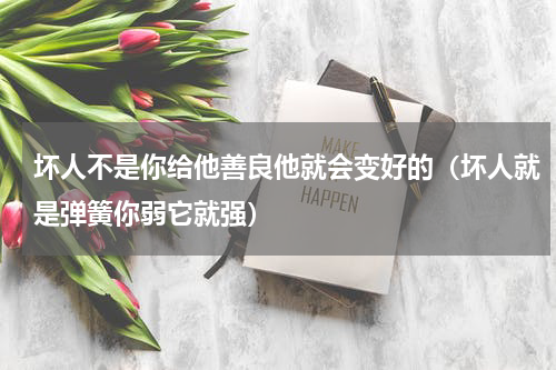 坏人不是你给他善良他就会变好的（坏人就是弹簧你弱它就强）
