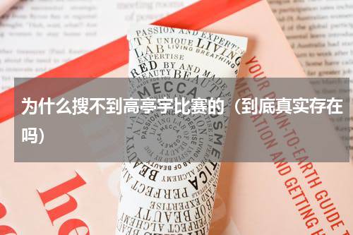 为什么搜不到高亭宇比赛的（到底真实存在吗）