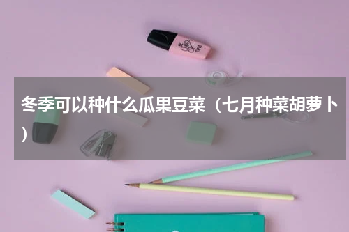 冬季可以种什么瓜果豆菜（七月种菜胡萝卜）