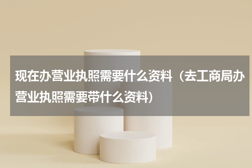 现在办营业执照需要什么资料（去工商局办营业执照需要带什么资料）