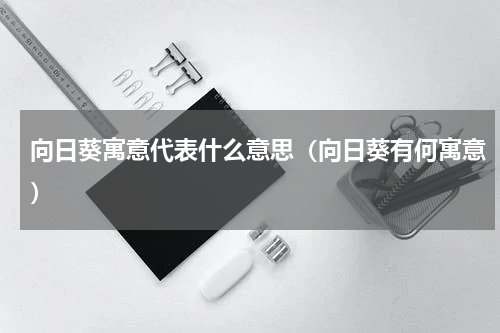 向日葵寓意代表什么意思（向日葵有何寓意）