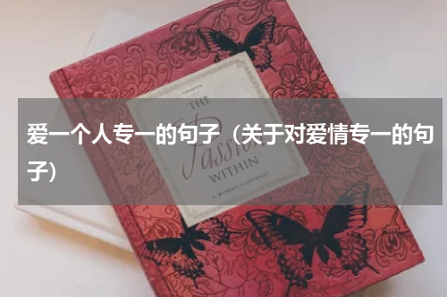 爱一个人专一的句子（关于对爱情专一的句子）