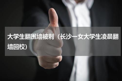 大学生翻围墙被刺（长沙一女大学生凌晨翻墙回校）