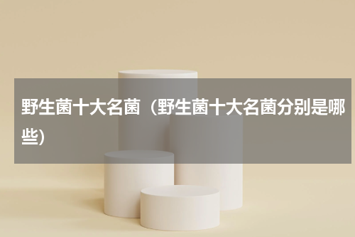 野生菌十大名菌（野生菌十大名菌分别是哪些）