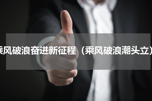 乘风破浪奋进新征程（乘风破浪潮头立）