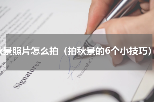 秋景照片怎么拍（拍秋景的6个小技巧）