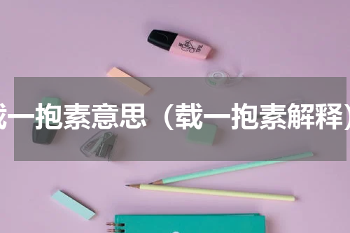 载一抱素意思（载一抱素解释）