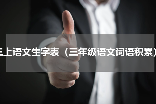 三上语文生字表（三年级语文词语积累）