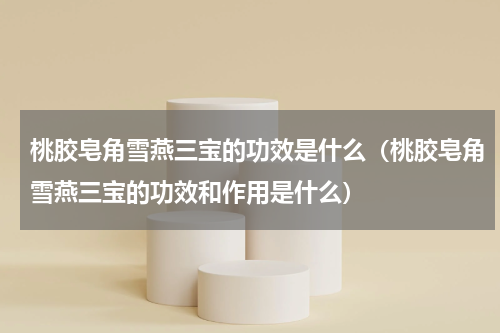 桃胶皂角雪燕三宝的功效是什么（桃胶皂角雪燕三宝的功效和作用是什么）