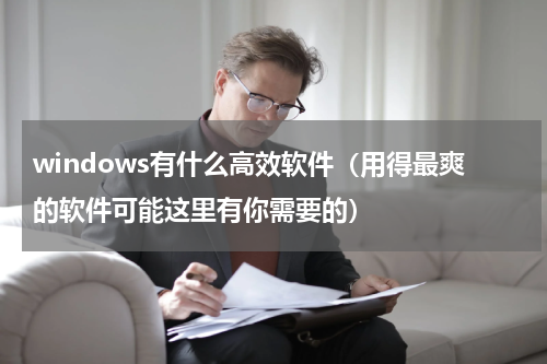 windows有什么高效软件（用得最爽的软件可能这里有你需要的）