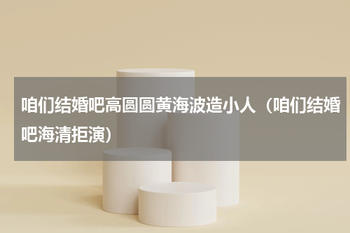 咱们结婚吧高圆圆黄海波造小人（咱们结婚吧海清拒演）