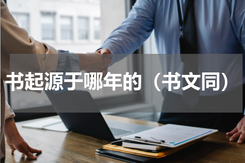 书起源于哪年的（书文同）