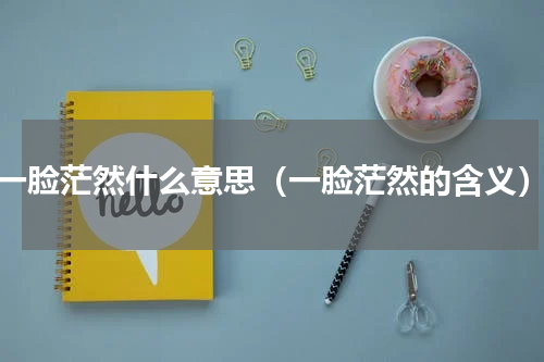 一脸茫然什么意思（一脸茫然的含义）