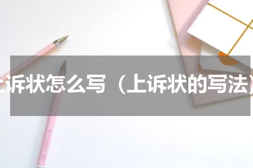 上诉状怎么写（上诉状的写法）