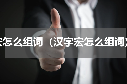 宏怎么组词（汉字宏怎么组词）