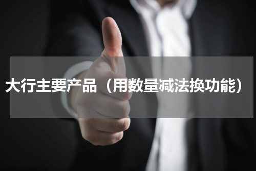 大行主要产品（用数量减法换功能）