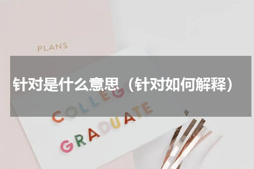 针对是什么意思（针对如何解释）