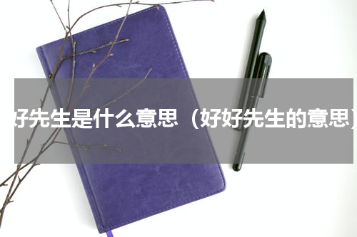 好好先生是什么意思（好好先生的意思）