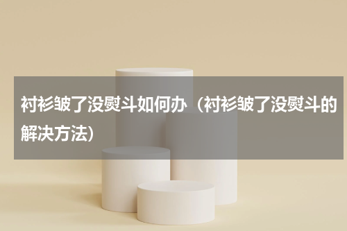 衬衫皱了没熨斗如何办（衬衫皱了没熨斗的解决方法）
