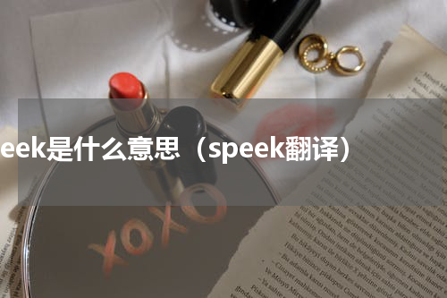 speek是什么意思（speek翻译）