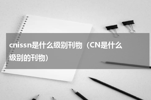 cnissn是什么级别刊物（CN是什么级别的刊物）