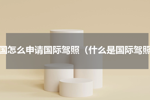 中国怎么申请国际驾照（什么是国际驾照）