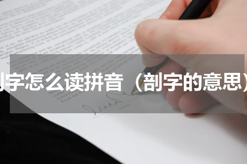 剖字怎么读拼音（剖字的意思）