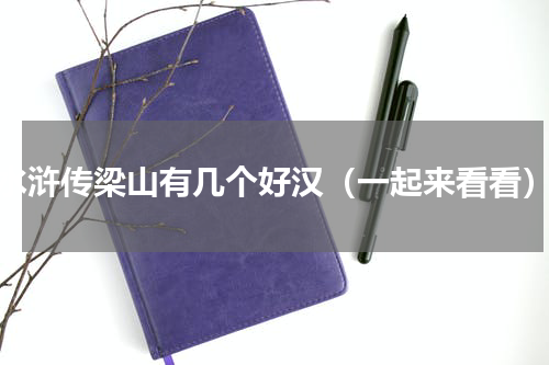 水浒传梁山有几个好汉（一起来看看）