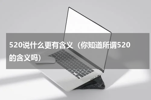 520说什么更有含义（你知道所谓520的含义吗）
