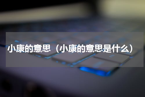 小康的意思（小康的意思是什么）