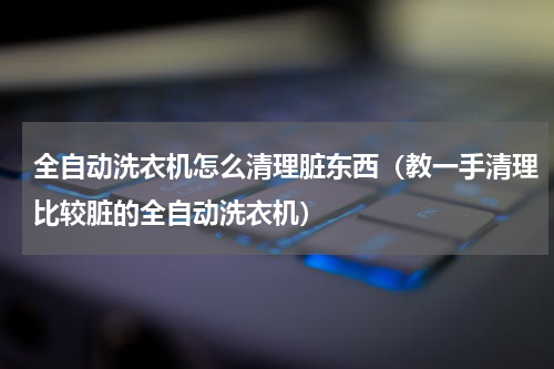 全自动洗衣机怎么清理脏东西（教一手清理比较脏的全自动洗衣机）