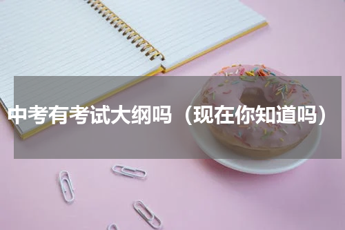 中考有考试大纲吗（现在你知道吗）