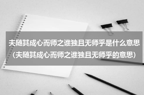 夫随其成心而师之谁独且无师乎是什么意思（夫随其成心而师之谁独且无师乎的意思）