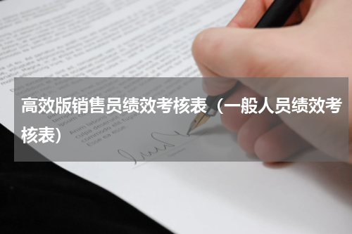 高效版销售员绩效考核表（一般人员绩效考核表）