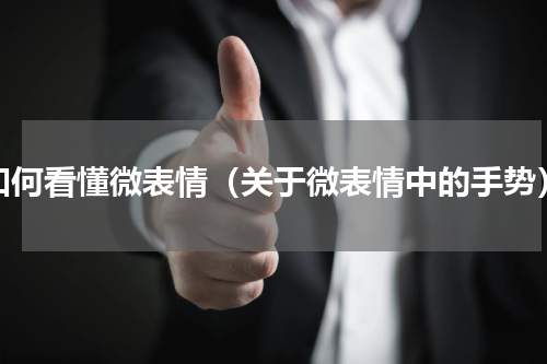 如何看懂微表情（关于微表情中的手势）