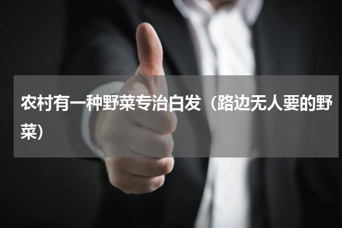 农村有一种野菜专治白发（路边无人要的野菜）