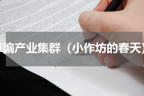 草编产业集群（小作坊的春天）