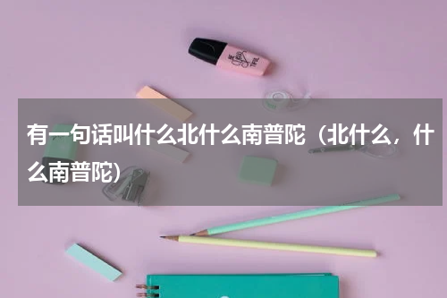 有一句话叫什么北什么南普陀（北什么，什么南普陀）