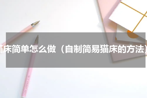猫床简单怎么做（自制简易猫床的方法）