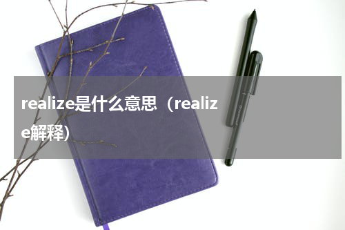 realize是什么意思（realize解释）